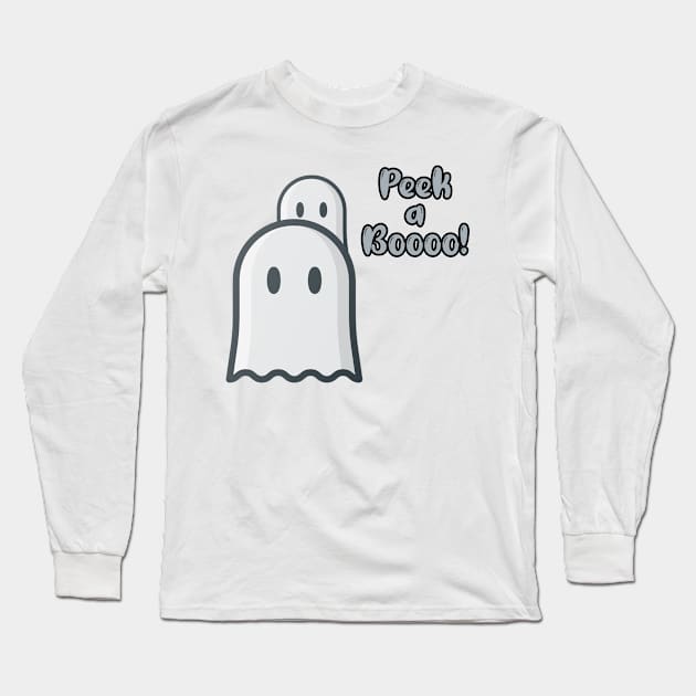 Peek A Boooo! Long Sleeve T-Shirt by Kayelle Allen